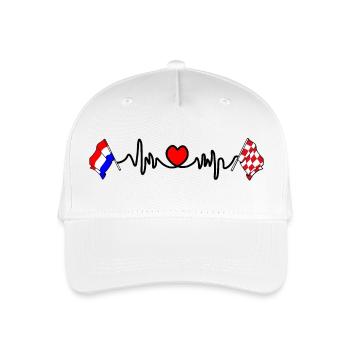 Cardio heart Flag Netherlands, North Brabant - Organic Kids’ Baseball Cap - white - Front