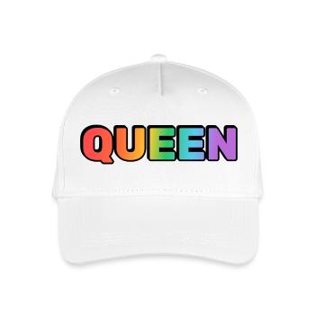 KÖNIGIN REGENBOGEN - Kinder Bio Basecap - Weiß - Vorne