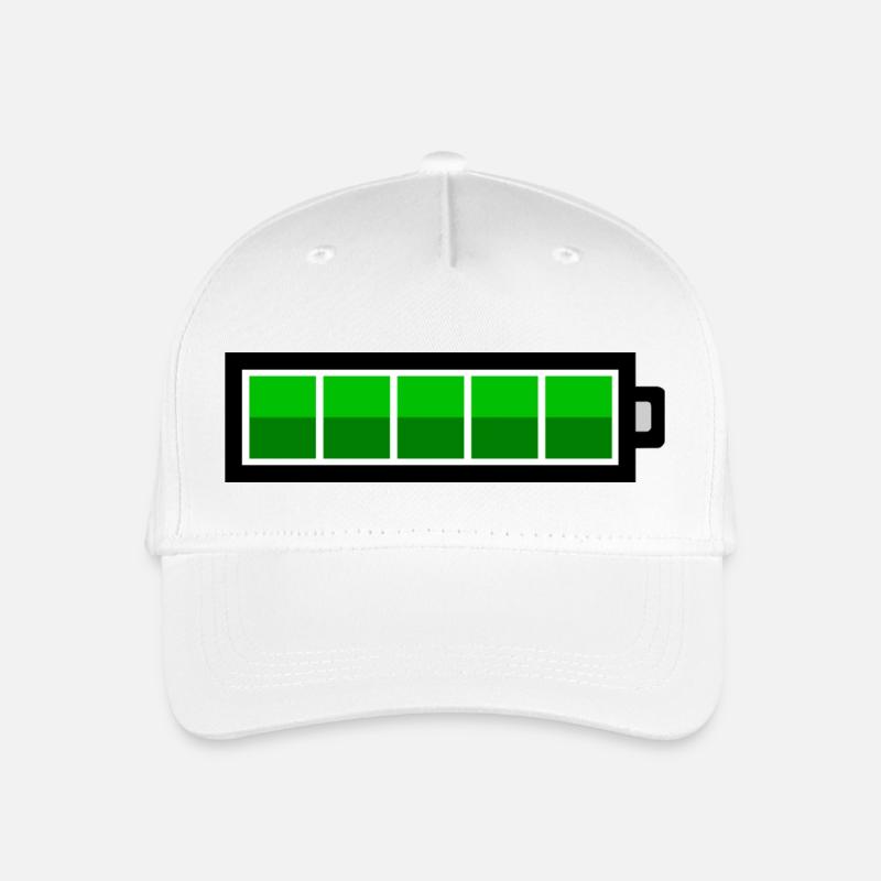 vollem Akku - Kinder Bio Basecap - Weiß