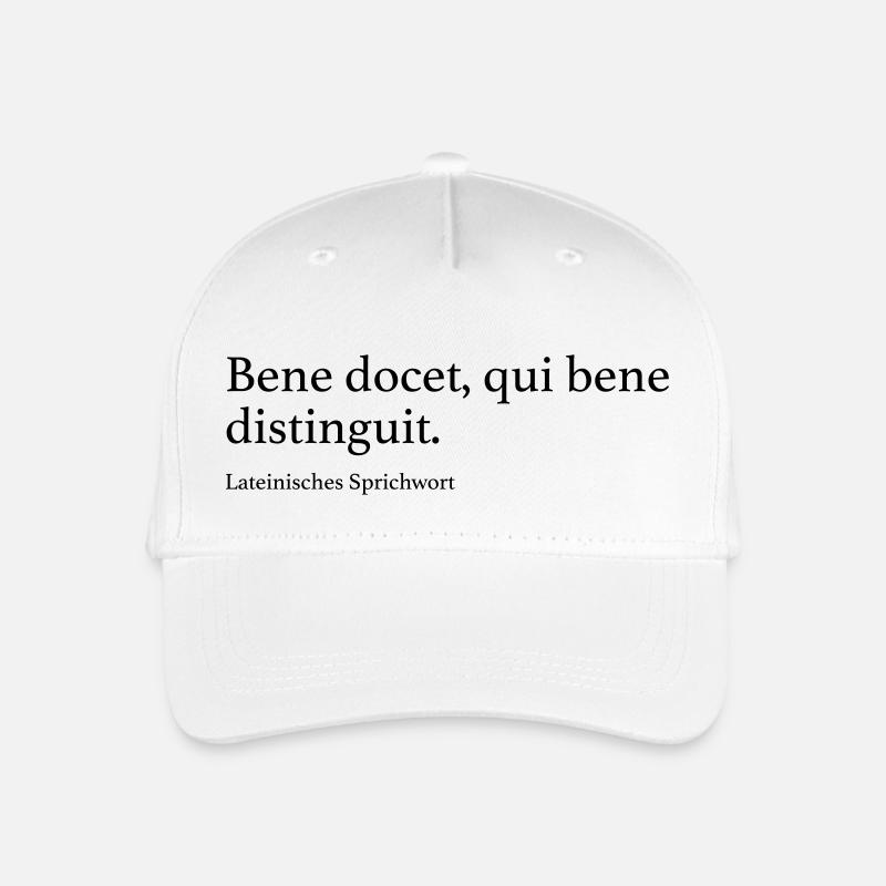 Bene docet, qui bene distinguit. - Kinder Bio Basecap - Weiß