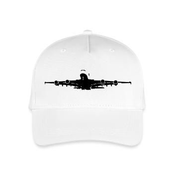 Passagierflugzeug - Kinder Bio Basecap - Weiß - Vorne