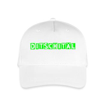 Ditschitäl! TShirts für Nerds & Digitalisierung - Kinder Bio Basecap - Weiß - Vorne