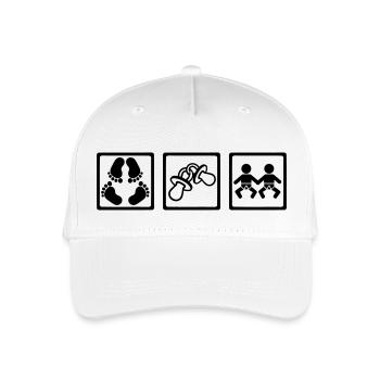 Jumeaux - Casquette de baseball bio Enfant - blanc - Devant