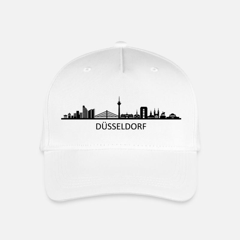 Skyline - Düsseldorf - Kinder Bio Basecap - Weiß