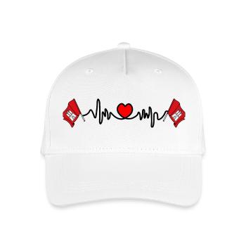 Fréquence cardiaque cardio Hambourg - Casquette de baseball bio Enfant - blanc - Devant