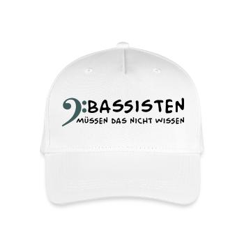 Bassisten müssen das nicht wissen - Kinder Bio Basecap - Weiß - Vorne