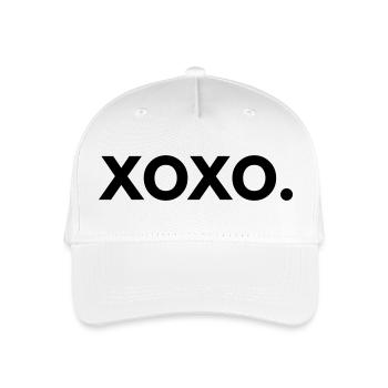 XOXO – Minimalistisches Bold-Schrift Design - Kinder Bio Basecap - Weiß - Vorne
