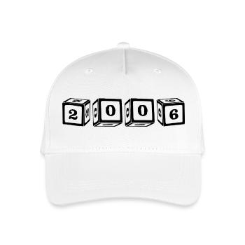 2006 Würfel - Kinder Bio Basecap - Weiß - Vorne