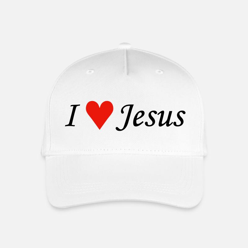 I love Jesus EN - Kinder Bio Basecap - Weiß