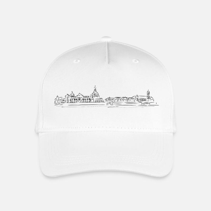 Dresden skyline - Kinder Bio Basecap - Weiß