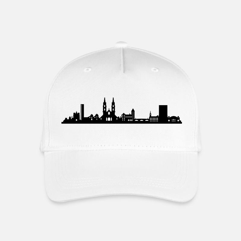 Skyline Basel - Kinder Bio Basecap - Weiß