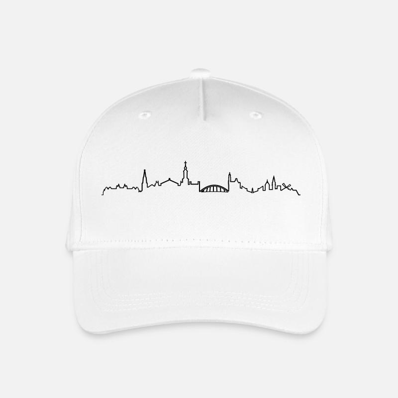 Skyline Amsterdam Linie - Kinder Bio Basecap - Weiß