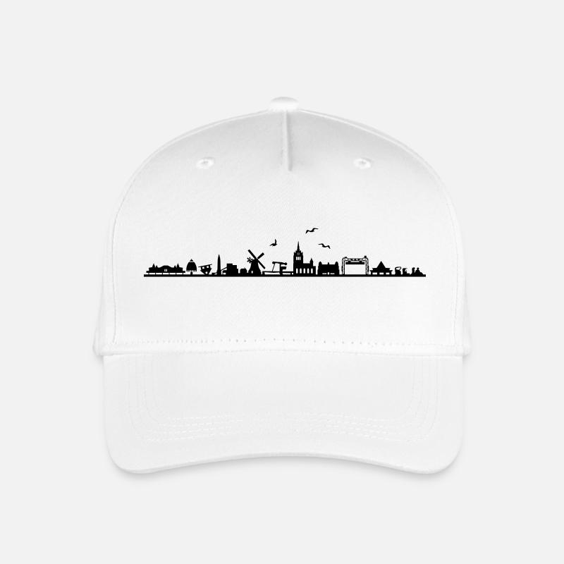 Skyline - Insel Usedom - Kinder Bio Basecap - Weiß