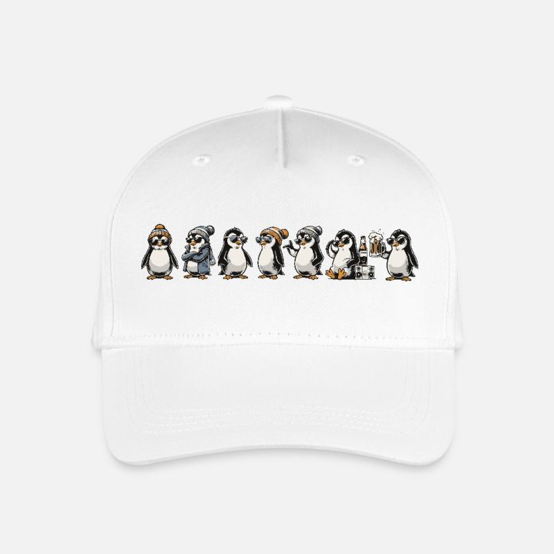 Coole Pingus - Kinder Bio Basecap - Weiß