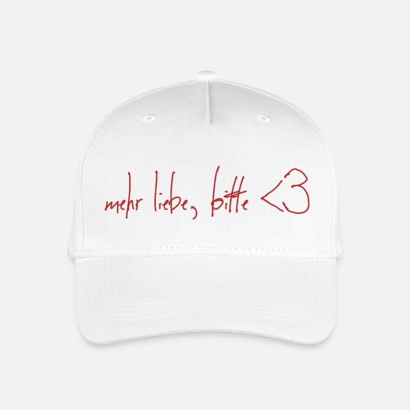 mehr Liebe bitte - Kinder Bio Basecap - Weiß