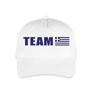 Support Team Greece - Organic Kids’ Baseball Cap - white - Front