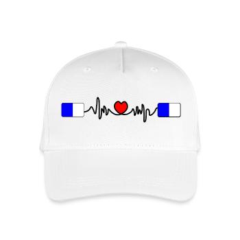 Spa Racing Heartbeat - Organic Kids’ Baseball Cap - white - Front