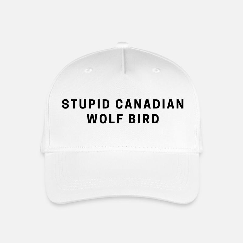 DUMMER KANADISCHER WOLFSVOGEL - Kinder Bio Basecap - Weiß