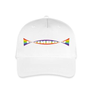 Rainbow flag Variation - Kinder Bio Basecap - Weiß - Vorne