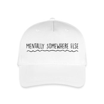 Mentally somewhere else - Organic Kids’ Baseball Cap - white - Front