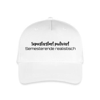 Coffee → learning → existential crisis - Organic Kids’ Baseball Cap - white - Front