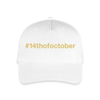 born on October 14 Birthday birthday - Organic Kids’ Baseball Cap - white - Front
