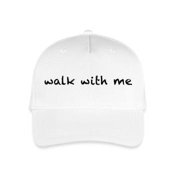 walk with me - Kinder Bio Basecap - Weiß - Vorne