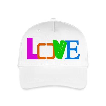LIEBE - Kinder Bio Basecap - Weiß - Vorne