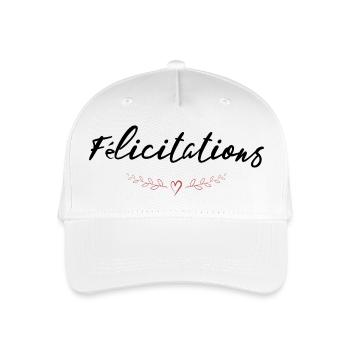 BRAVO. FELICITATIONS. NAISSANCE. ANNIVERSAIRE. BAC - Casquette de baseball bio Enfant - blanc - Devant