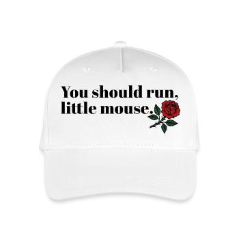 Run Baby Run – Dark Booktok Design - Kinder Bio Basecap - Weiß - Vorne