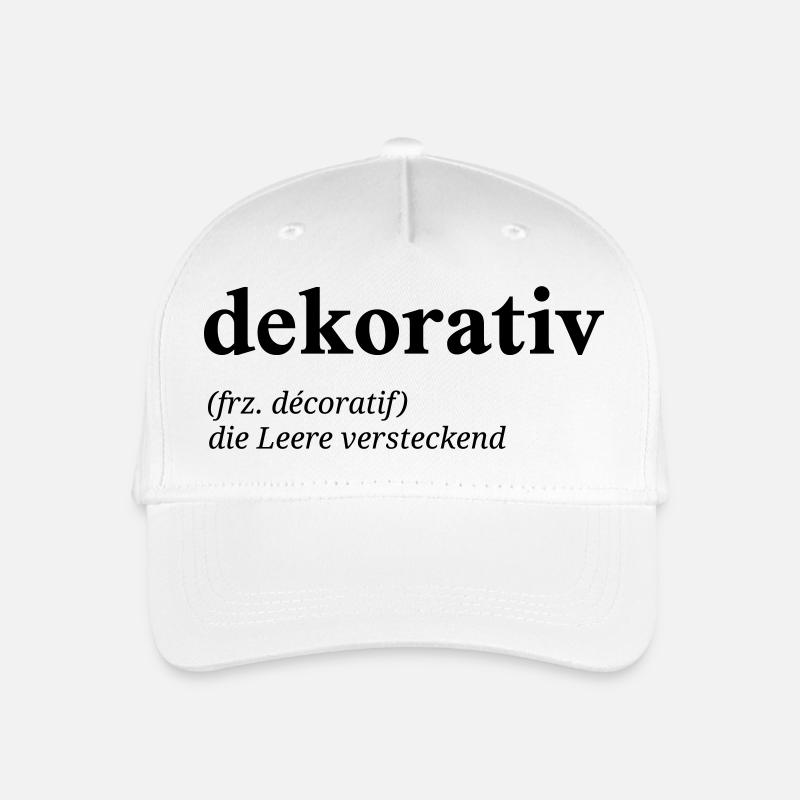 dekorativ Definition - Kinder Bio Basecap - Weiß