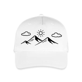 Berge Symbol - Kinder Bio Basecap - Weiß - Vorne