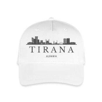 Tirana Albanien, die Skyline Tiranas - Kinder Bio Basecap - Weiß - Vorne