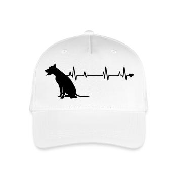 Hund - Kinder Bio Basecap - Weiß - Vorne