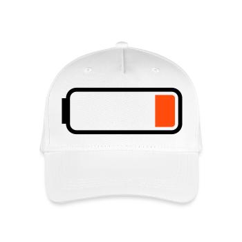 Battery low - Organic Kids’ Baseball Cap - white - Front