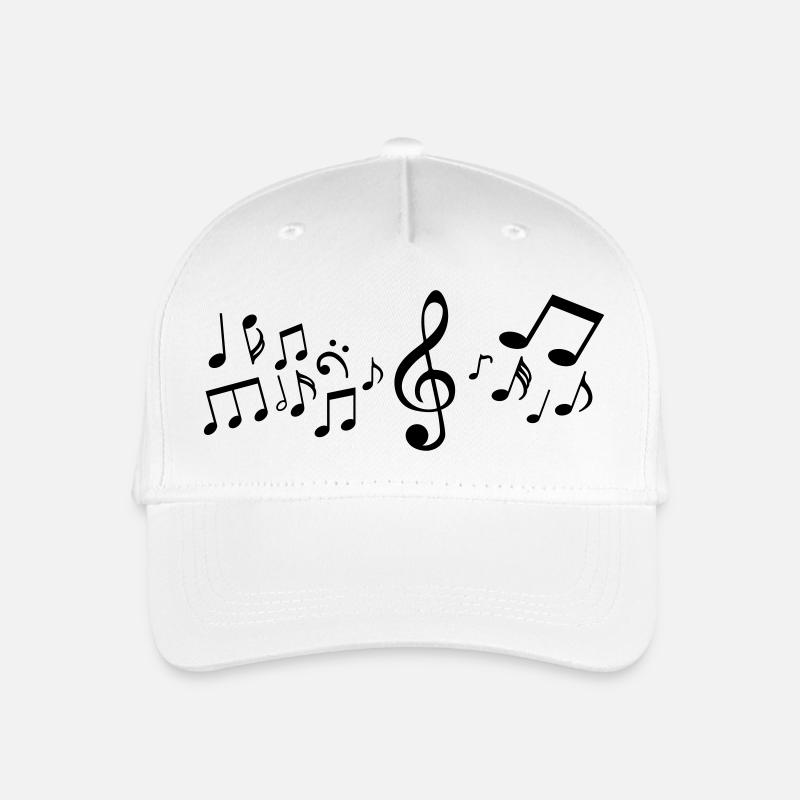 Melodie Musik Noten - Kinder Bio Basecap - Weiß