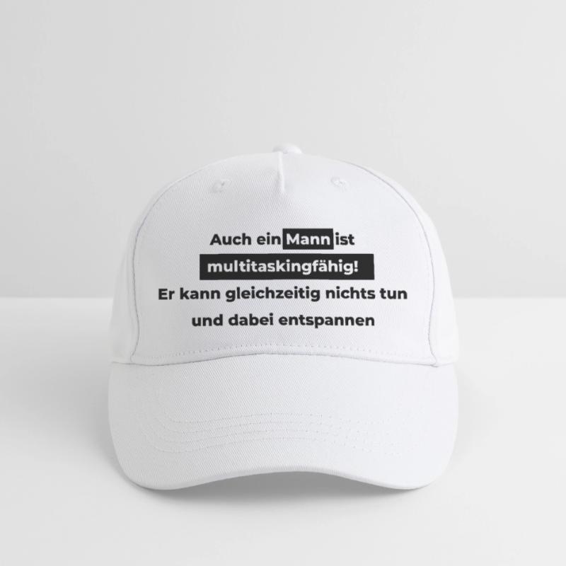 Mann multitasking Kinder Bio Basecap