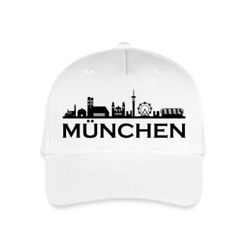 München Skyline - Kinder Bio Basecap - Weiß - Vorne
