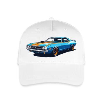 1971 Muscle Car – Gulf Racing Tribute - Organic Kids’ Baseball Cap - white - Front