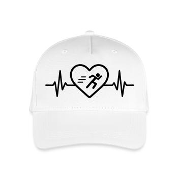 Running Jogging Heart Sports - Organic Kids’ Baseball Cap - white - Front