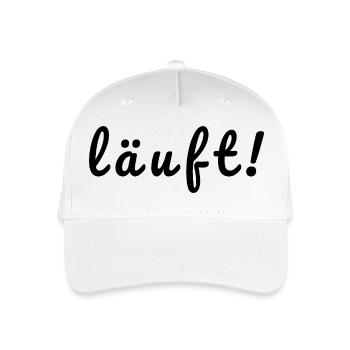 running! - Organic Kids’ Baseball Cap - white - Front