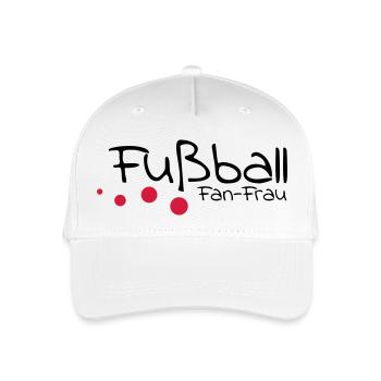 fußball - Kinder Bio Basecap - Weiß - Vorne
