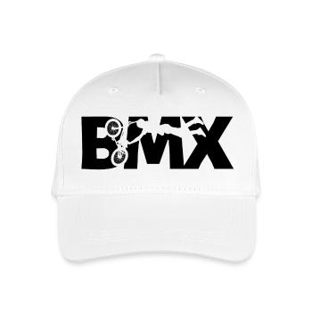 BMX Rider Shirt – Cooles Bike Design - Kinder Bio Basecap - Weiß - Vorne