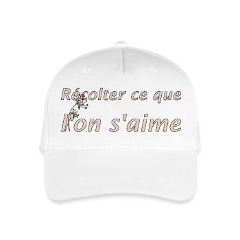 Récolter l'amour - Casquette de baseball bio Enfant - blanc - Devant