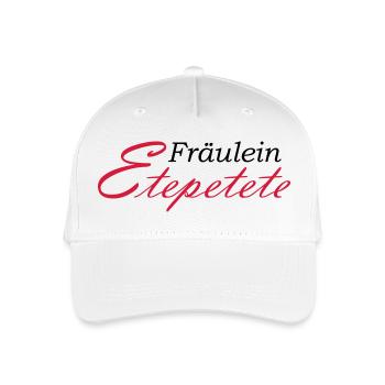 Miss Etepetete lettering - Organic Kids’ Baseball Cap - white - Front