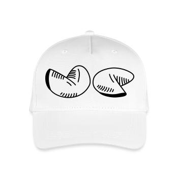 Fortune cookie motif – wisdom & humor united! - Organic Kids’ Baseball Cap - white - Front
