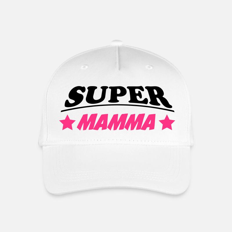 Super mamma 111 - Kinder Bio Basecap - Weiß