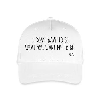 Boxen / Boxer / Boxing / Fight / Ali - Kinder Bio Basecap - Weiß - Vorne