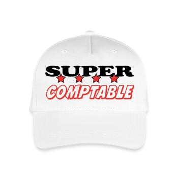 SUPER COMPTABLE - Casquette de baseball bio Enfant - blanc - Devant