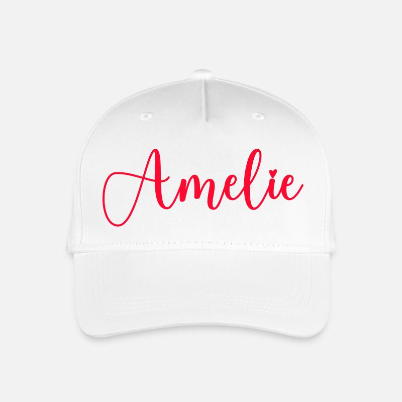 amelie name - Kinder Bio Basecap - Weiß